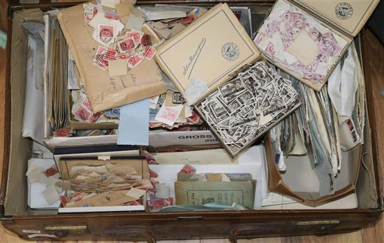 A large suitcase of stamps